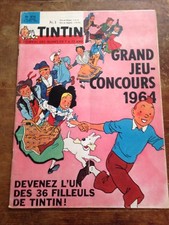 journal tintin 810 (1964) couv Hergé BD ancienne avec chèque tintin