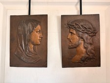 Paire Plaque Bas Relief