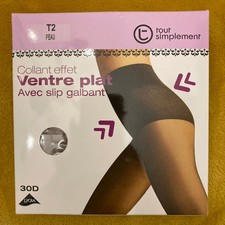 Collant Ventre Plat avec Slip Galbant - 30 Deniers - Couleur Peau - T 2.