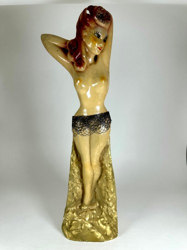 Statue pin vintage signée - pin-up,