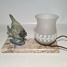 💡 ancienne Lampe de chevet  VEILLEUSE art déco marbre et régule n°3