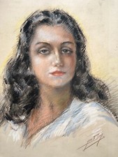 Cheveux Noirs Portrait Femme