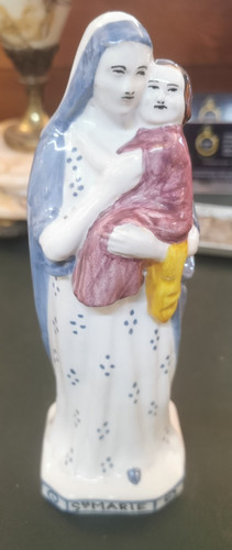 Statue sainte marie faience - sainte-marie, en