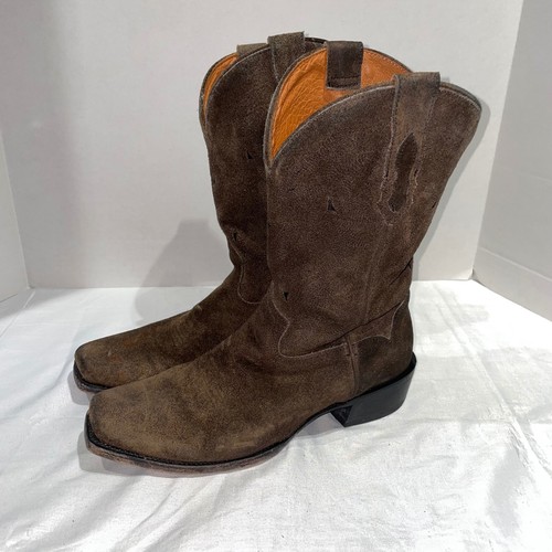 Moon shine brown suede western - suede,
