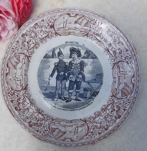 Ancienne assiette parlante - ancienne,