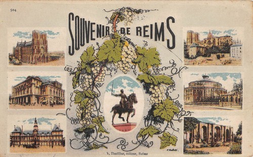 Cpa souvenir reims - souvenir, de
