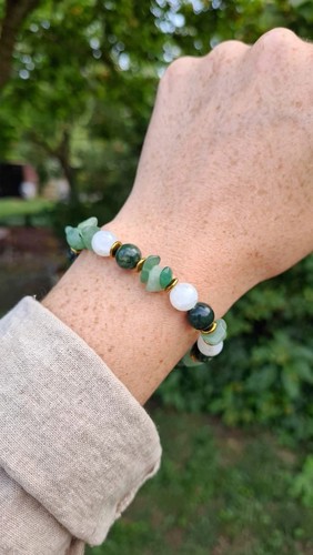 Bracelet agate mousse - bracelet, pierre