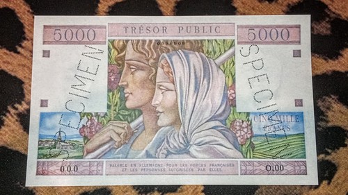 Billet 5000 francs trésor - billet,