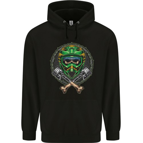 Hoodie enfant motocross - motocross, skull