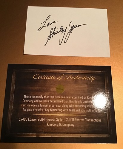 Autograph shirley jones - jones, coa