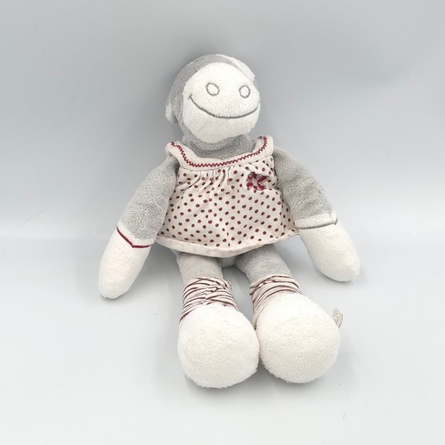 Doudou vache gris blanc - , pois