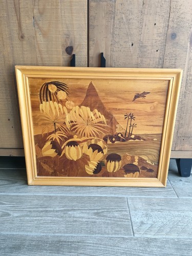 Grand tableau marqueterie - tableau,
