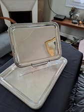 Duo De Plateaux En Metal Argenté De Chez Christofle 