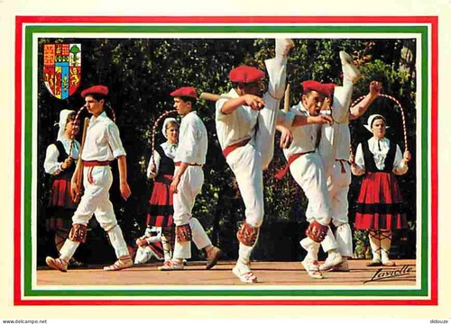 Postcard folklore dances - -,