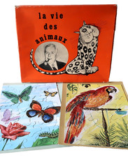 Pre ORTF La Vie des Animaux Rossif et Darget Jeu Puzzle Loto RTF 1952