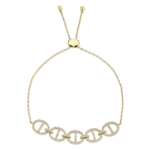 Bracelet bolo diamant - bolo, 14k