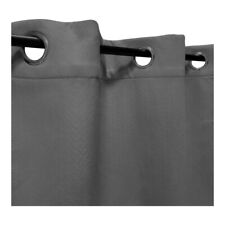 Rideau occultant thermique à œillets, velours frappé gris, doublure polaire