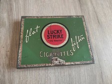 Rare Ancienne Boite publicitaire Vintage lucky strike  usa 