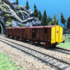 3 Fourgons Us sans feu de fin convoi SNCF Ep V et VI-HO 1/87-EPM E510012