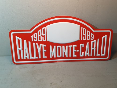 Plaque rallye monte carlo - monte, 1989