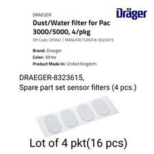 DRAEGER 8323615 Jeu de pièces détachées filtres capteurs (4 pièces) pour DRAG...