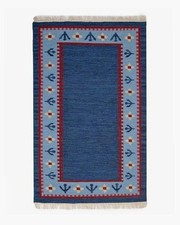 Tapis suédois ancien bleu
