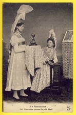 cpa Normandie 76 - CAUCHOISES en Costume Coiffe Dentelle Pain Bénit Prie Dieu