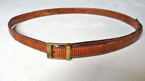 Ceinture cuir lézard - cuir, de