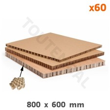 Plaque carton alvéolaire ultra rigide 800x600x15 mm (par 60)