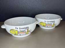 Lot 2 bols à oreilles LA GRATINÉE porcelaine à feu SOLOGNOTE vintage