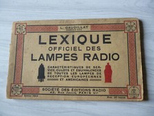 retro-collection-ancien LEXIQUE officiel des LAMPES RADIO 1944.