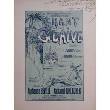 DURLACHER Nathaniel Le Chant du Glaive Dédicace Chant Piano