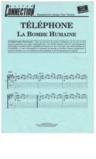 Partition TELEPHONE  " LA BOMBE HUMAINE  "  Guitares Solfège/Tabs  et Chant