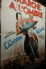 MARCHE A L'OMBRE  ! gerard lanvin michel blanc   affiche cinema moto yamaha 