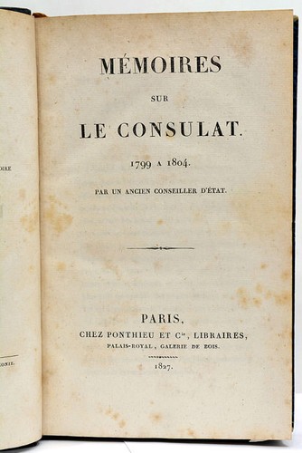 Livre ancien thibaudeau - ancien,