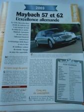 Maybach 57 et 62 l'excellence allemande 2003 Fiche Automobile