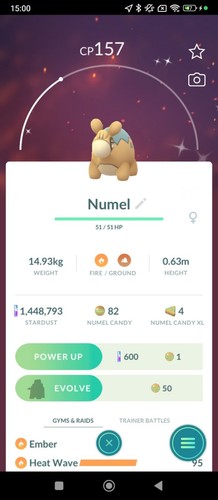 Numel shiny chamallot - shiny,