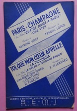 partition PARIS CHAMPAGNE - TOI QUE MON COEUR APPELLE - orchestre - S.E.M.I.