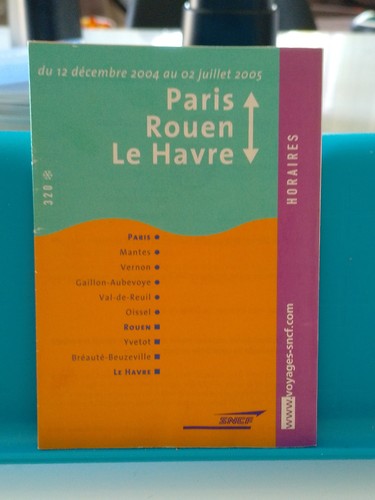 Horaires paris rouen havre - rouen, le