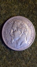 ANCIENNE MONNAIE 5 F ARGENT 1867 A NAPOLEON 3 OLD  FRENCH SILVER COIN SILBER