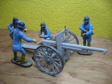FIGURINE ATLAS  SOLDATS GUERRE 14-18 CANON DE 75 ET LES ARTILLEURS 1916 WWI