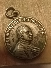 Médaille Religieuse Ancienne Alphonse De LIGUORI Vierge Scapulaire Signé Obc