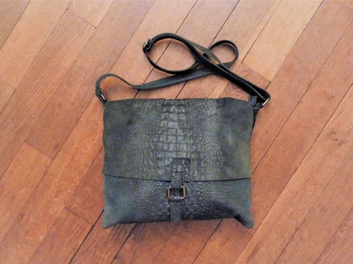 Sac main en daim - sac, vert