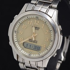 Montre Homme Casio Lineage LCW-100 Radio Solaire Cadran Ivoire État Testé