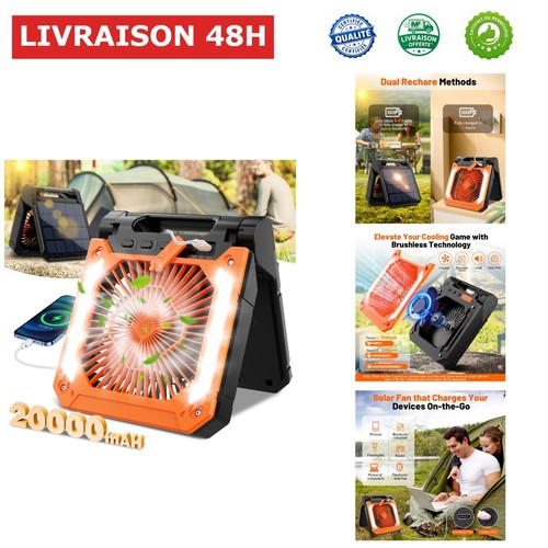Ventilateur camping solaire - ventilateur,