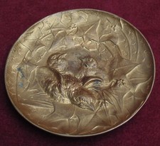 rare magnifique ancien vide poche en bronze d orée signé A. SADOUX cie & sculp