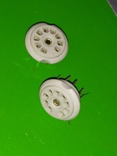 2x Socket support NOVAL céramique tube électronique circuit imprimer Nos   Sup39