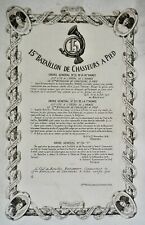 GRANDE GRAVURE-ORDRES GENERAUX-CHASSEURS A PIED-ALSACE-SEPTEMBRE 1916-STERN 