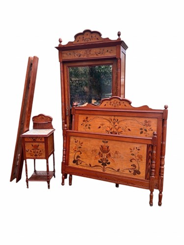 Chambre coucher marqueterie - coucher,