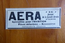 8/1911 PUB ETS AERA EQUIPEMENTS AVIATION AVION ALTIMETRE TACHYMETRE ORIGINAL AD